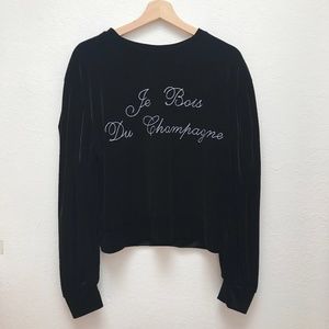 🇫🇷 MISA Los Angeles Champagne Velvet Sweatshirt